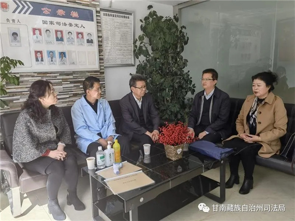 为全面做好全州司法行政队伍教育整顿工作，推动全州律师、公证和司法鉴定行业突出问题专项治理深入开展，3月29日，甘南州司法局党委成员、副局长杨旭林带领州司法局行业突出问题专项治理工作组成员先后深入甘南羚